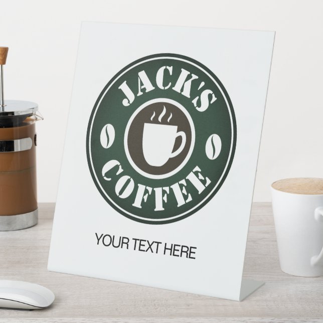 Expositor En L Cafetería personalizado Rótulo Pedestal (In Situ)