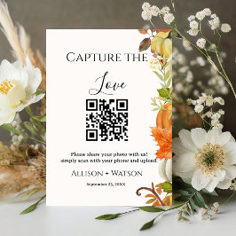 Expositor En L Caída boda Captura amor QR boda de código foto