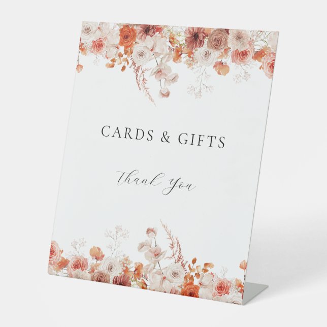 Expositor En L Caída Floral Bridal Shower (Anverso)