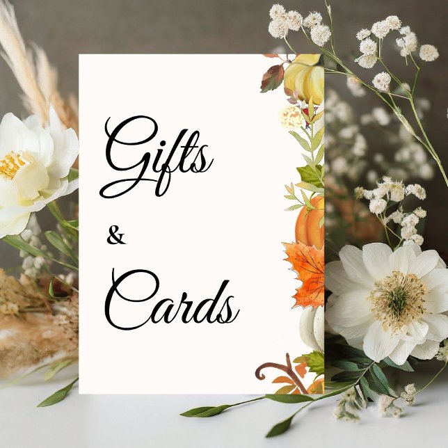 Expositor En L Caída Pumkin Otoño Ducha Bridal Regalos Y Tarjetas (Subido por el creador)