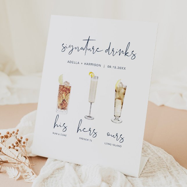 Expositor En L CAITLIN Moderno Cocktail Bebida con firma (Subido por el creador)