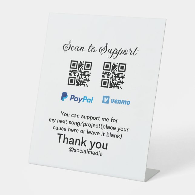 Expositor En L Caja virtual de ayuda a través de código q donació (Anverso)