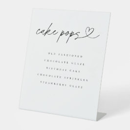 Expositor En L Cake Pops Flavors Dessert Table Wedding Party Sign