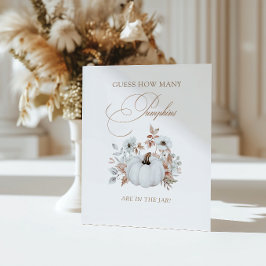 Expositor En L Calabaza Blanca Caída Adivina Cuántas Calabazas