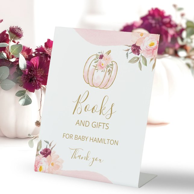 Expositor En L Calabaza Caída Chica Baby Shower Libros Y Regalos  (Subido por el creador)