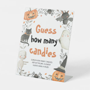 Expositor En L Calabaza Cuidada Halloween Adivina Cuántos juegos