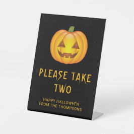 Expositor En L Calabaza de Jack-o'-Lantern Halloween Toma tus dul
