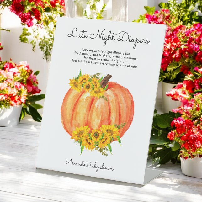 Expositor En L Calabaza de los pañales nocturnos de Baby Shower (Subido por el creador)