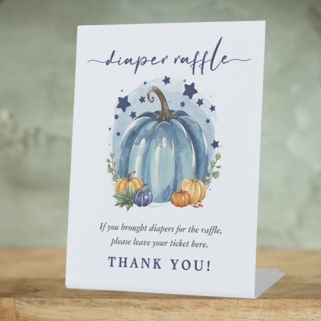 Expositor En L Calabaza dulce simple bebé niño ducha pañal Raffle (Subido por el creador)