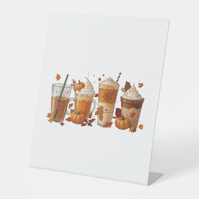 Expositor En L Calabaza para café otoño (Anverso)