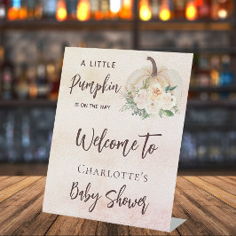 Expositor En L Calabaza para la ducha de bebé en el camino de la 