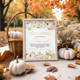 Expositor En L Calabaza Tiempo Floral Cápsula Rótulo