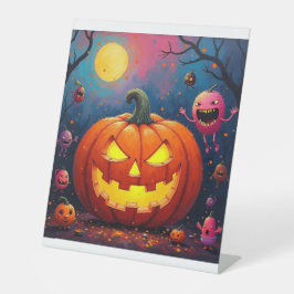 Expositor En L Calabazas espeluznantes de Halloween