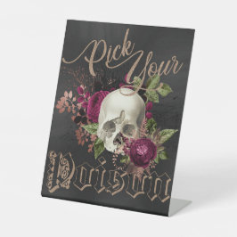 Expositor En L Calavera, fiesta de disfraces, Halloween, gótica, 