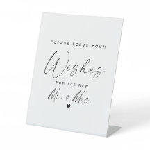 Caligrafía minimalista deseos de Sr y Sra Boda