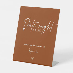 Expositor En L Caligrafía minimalista Fecha Noche Ideas Rótulo