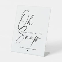 Caligrafía minimalista Oh Snap Boda