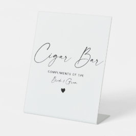 Expositor En L Caligrafía moderna Bar de puros Boda Rótulo Pedest