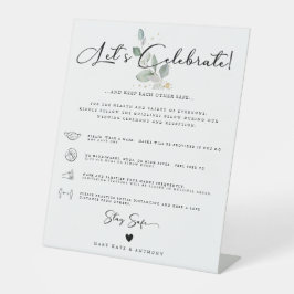 Expositor En L Caligrafía moderna Seguridad social Boda vegetació