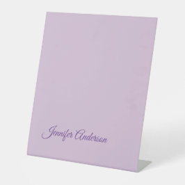 Expositor En L Caligrafía Pastel Thistle Pink Nombre personalizad