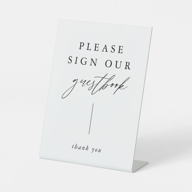 Expositor En L Caligrafía Por Favor Rótulo Nuestro Rótulo Guestbo (Anverso)