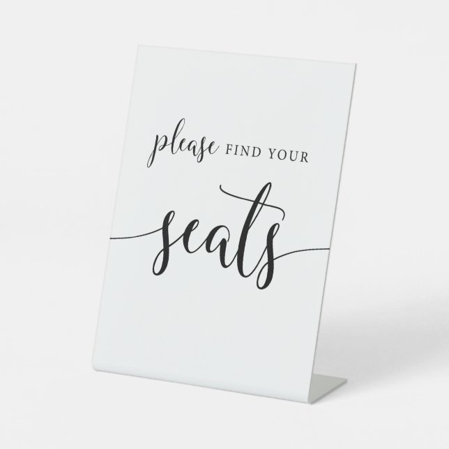 Expositor En L Caligrafía Rústica Encuentre Su Asiento (Anverso)