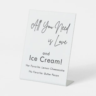 Expositor En L Caligrafía Todo lo que necesitas es amor Helado