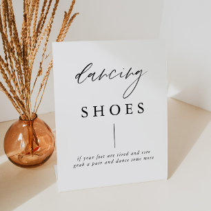 Expositor En L Calligrafía Rústica Boda Elegante Zapatos De Baile