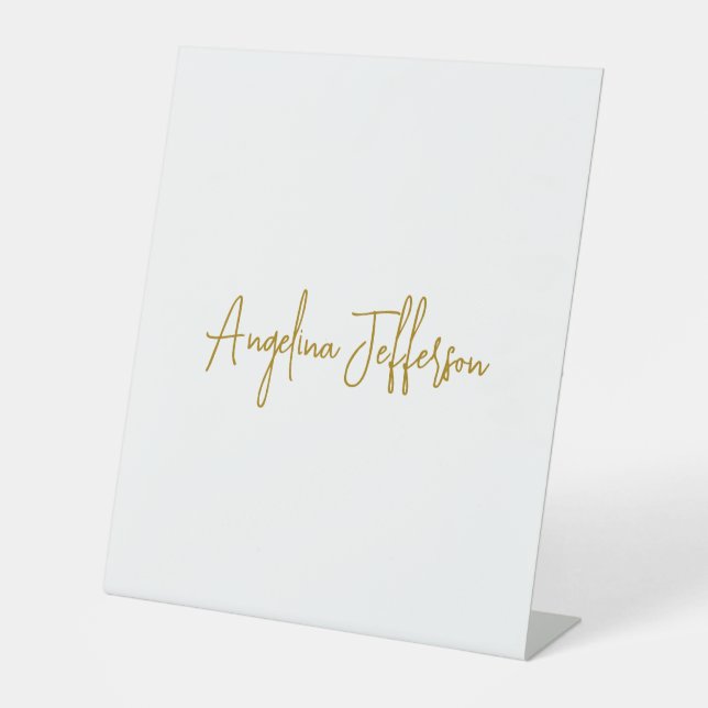 Expositor En L Calligraphy Professional Elegant Gold Color (Anverso)