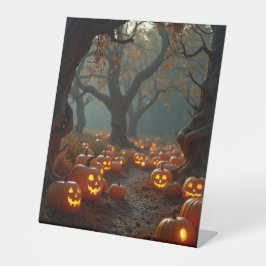 Expositor En L Caminar por este camino callejuela de calabaza