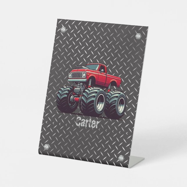 Expositor En L Camión monstruo rojo (Anverso)