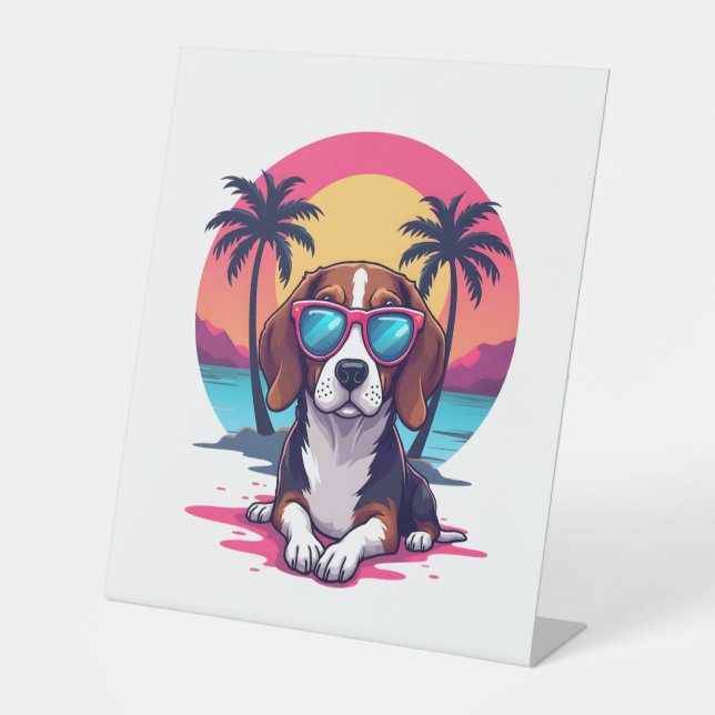 Expositor En L Camisa De Fondo Beagle Sunset, Beagle Mom, Beagle (Anverso)