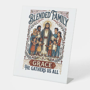 Expositor En L Camiseta cristiana de familia mezclada de Jesús