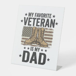 Expositor En L Camiseta de Botas de Combate Patrióticas para Papá