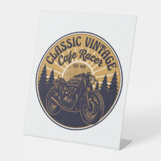 Expositor En L Camiseta de moto de café vintage clásico | Re