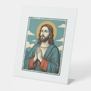 Expositor En L Camiseta religiosa vintage orando Salvador Diseño_