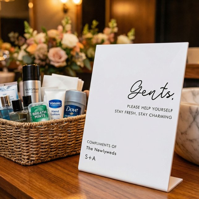 Expositor En L Canasta Simple para Baño de Caballeros en Bodas (Subido por el creador)