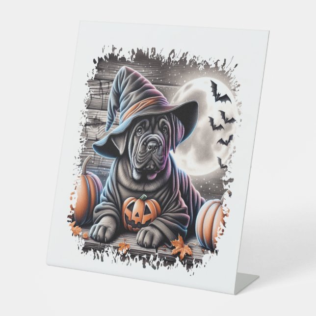 Expositor En L Cane Corso Dog Halloween (Anverso)
