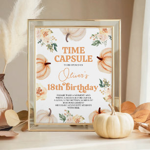 Expositor En L Cápsula del Tiempo para Primer Cumpleaños de Calab