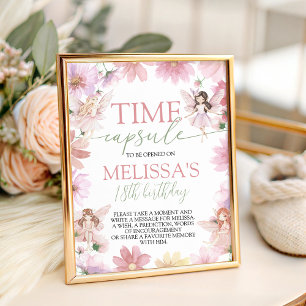 Expositor En L Cápsula del Tiempo para Primer Cumpleaños de Hada