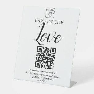 Expositor En L Captura moderna El Rótulo de código QR del Boda de
