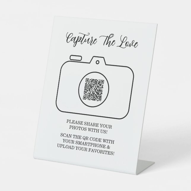 Expositor En L Capture The Love Photo Sharing QR Code  (Anverso)