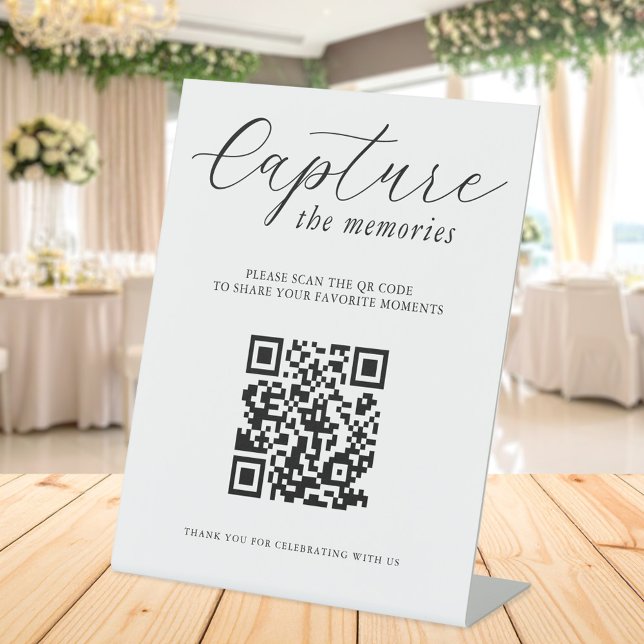 Expositor En L Capture The Memories Wedding Photo QR Code (Subido por el creador)