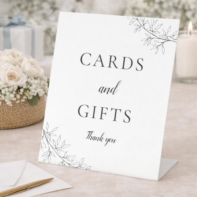 Expositor En L Cards and Gifts Wedding Botanical Minimalist (Subido por el creador)