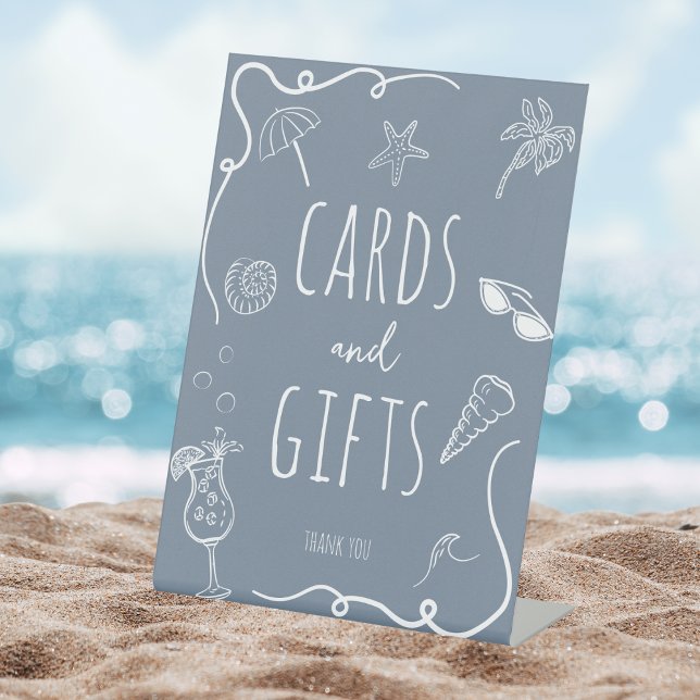 Expositor En L Cards & Gifts Beach Doodle Bridal Shower  (Subido por el creador)