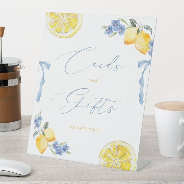 Expositor En L Cards & Gifts Italian Blue Bows & Lemons (In Situ)
