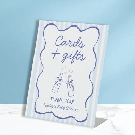Expositor En L Cards & Gifts Soda Bottle Blue Baby Shower