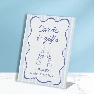 Expositor En L Cards & Gifts Soda Bottle Blue Baby Shower