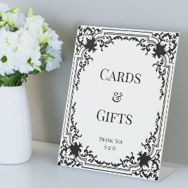 Expositor En L Cards & Gifts Vintage Black & White Ornate Wedding