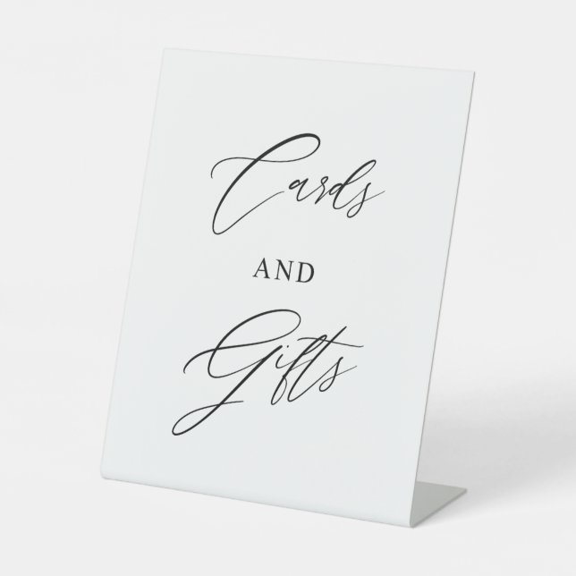 Expositor En L Cards & Gifts Wedding Sign | Minimalist Modern  (Anverso)